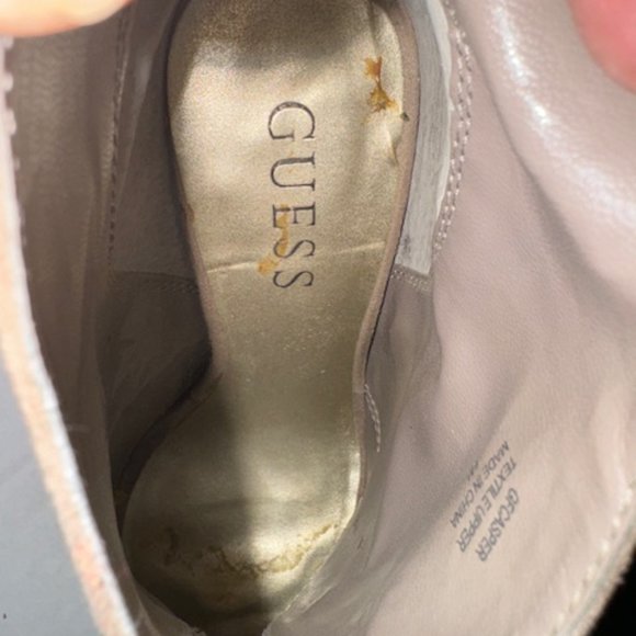 Guess Suede Casper Peeptoe Ankle Booties Size 6 - Picture 9 of 10